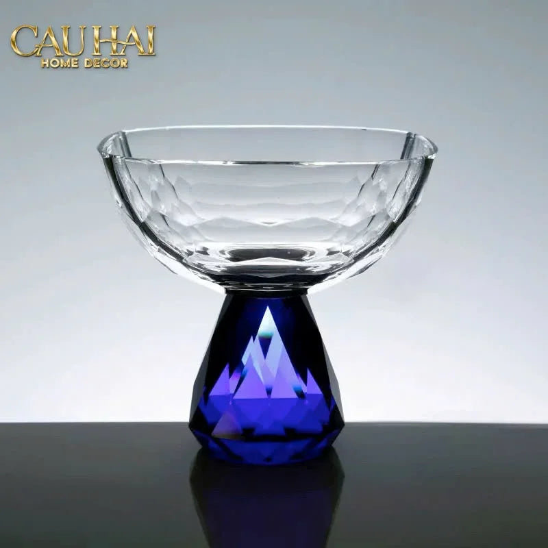 Maison Couture - Đĩa Trái Cây Pha Lê Petit Sapphire Ronde Cristalleries Fruit Bowl-Đĩa Trái Cây-CẬU HAI HOME DECOR