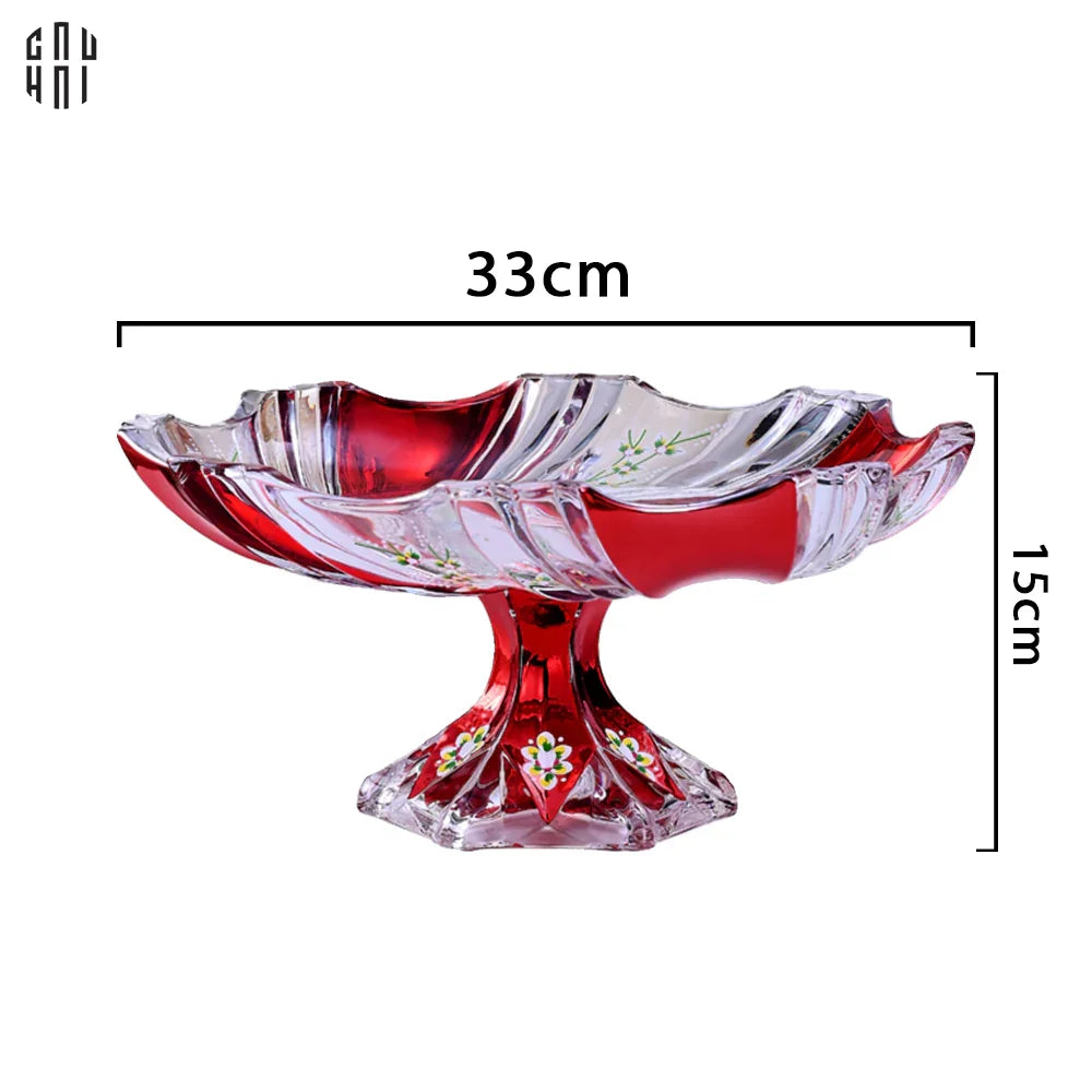 Maison Couture - Đĩa Trái Cây Pha Lê Ruby Cristalleries Crimson Peak Plateau 33x15-SET CHÉN DĨA-CẬU HAI HOME DECOR
