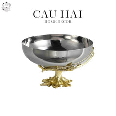 Maison Couture - Đĩa Trái Cây Platinum Regal Métallique Bowl 22x14.5-SET CHÉN DĨA-CẬU HAI HOME DECOR