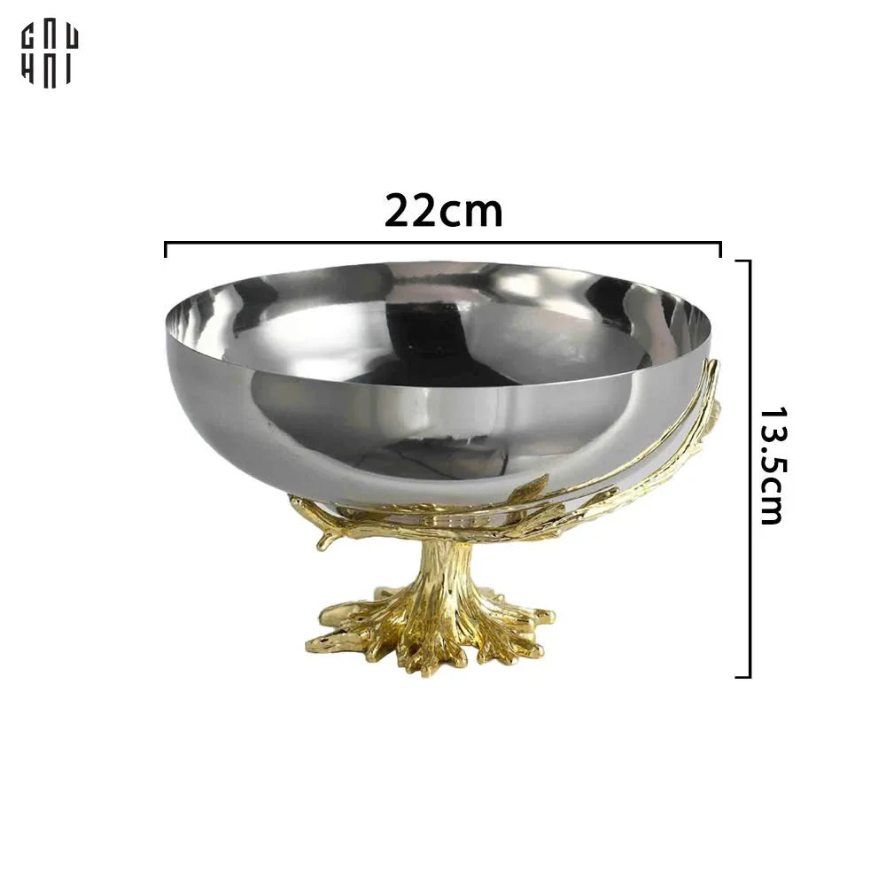 Maison Couture - Đĩa Trái Cây Platinum Regal Métallique Bowl 22x14.5-SET CHÉN DĨA-CẬU HAI HOME DECOR