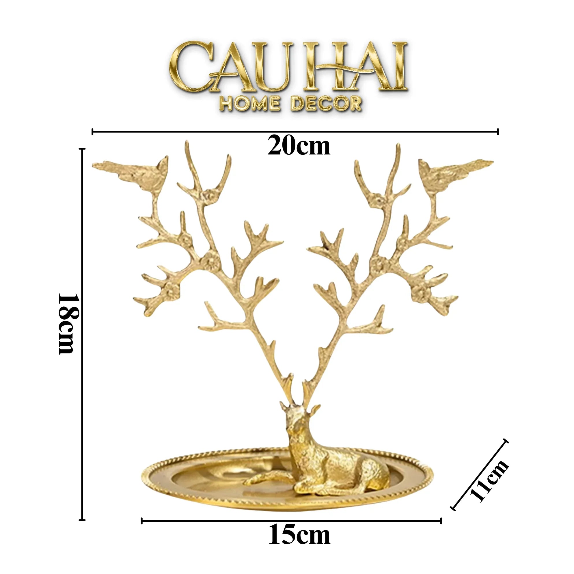 Maison Couture - Đĩa Trang Sức Arbre à Bijoux Antler Doré-SET CHÉN DĨA-CẬU HAI HOME DECOR