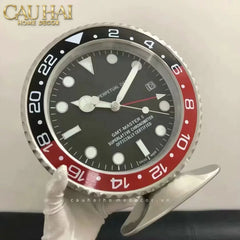 Maison Couture - Đồng Hồ Để Bàn Bản Đặc Biệt Timepiece Horloge Argent Rouge Desk Clock 10x16x29-CẬU HAI HOME DECOR