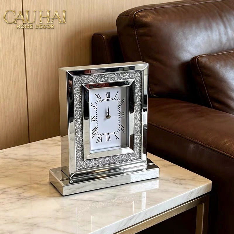 Maison Couture - Đồng Hồ Để Bàn Mirror Starlight Pavé Cristal-Đồng hồ để bàn-CẬU HAI HOME DECOR-CẬU HAI HOME DECOR
