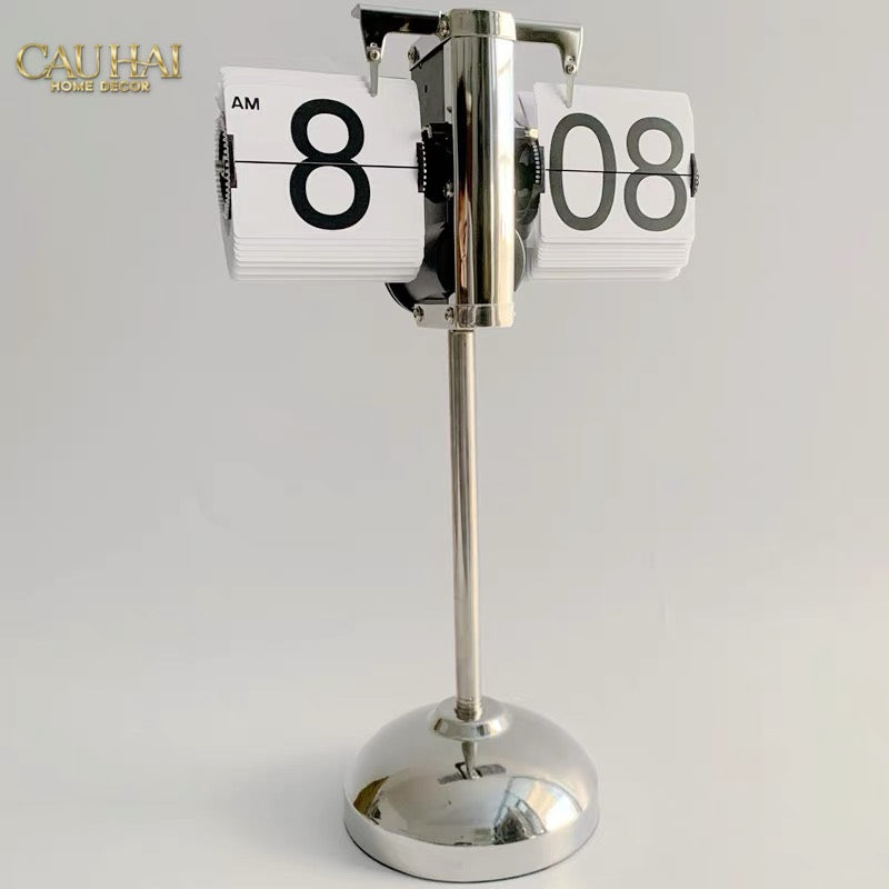 Maison Couture - Đồng Hồ Lật Chân Cao Highclass Flip Clock Retro Blanc-CẬU HAI HOME DECOR