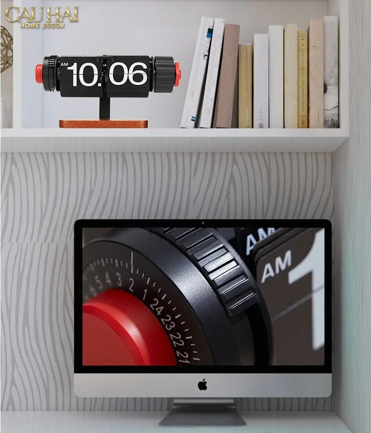 Maison Couture - Đồng Hồ Lật Để Bàn Retro Flip Clock Timepiece Savoir 12x22-CẬU HAI HOME DECOR