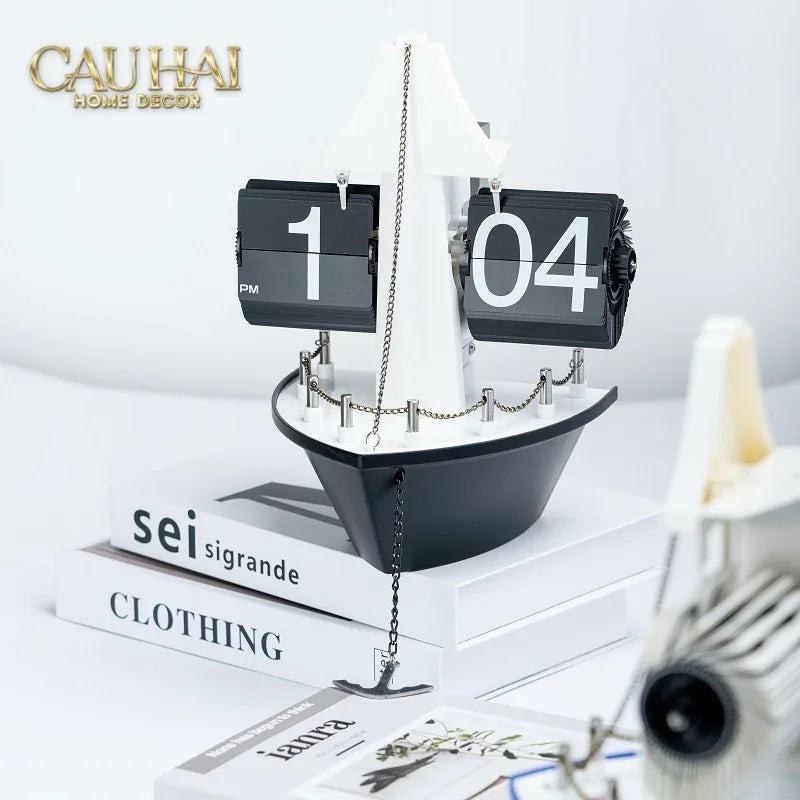 maison-couture-dong-ho-lat-retro-tau-bien-flip-clock-cruise-ship-21x8x17-cau-hai-home-decor-5 - CẬU HAI HOME DECOR