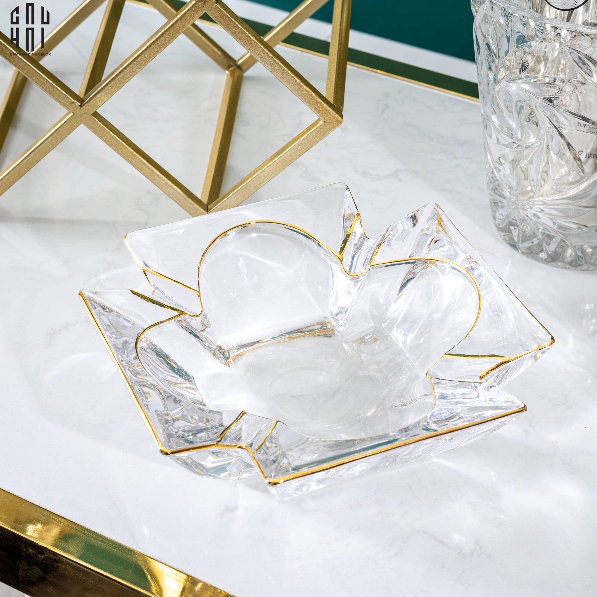 Maison Couture - Gạt Tàn Pha Lê Cristalleries Clover Lumière Bernard Ashtray D19-CẬU HAI HOME DECOR