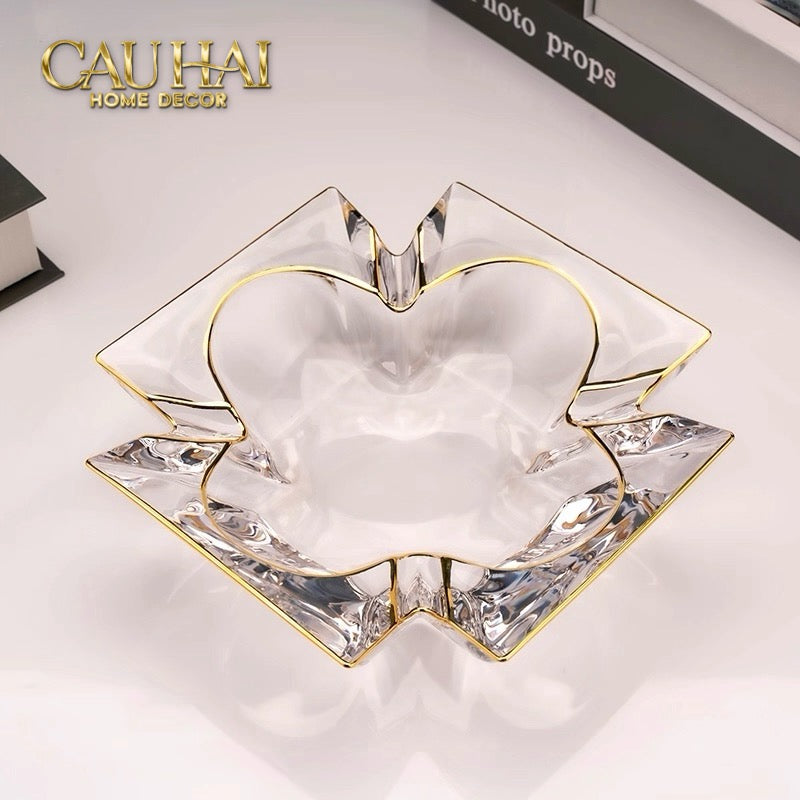 Maison Couture - Gạt Tàn Pha Lê Cristalleries Clover Lumière Bernard Ashtray D19-Gạt Tàn-CẬU HAI HOME DECOR