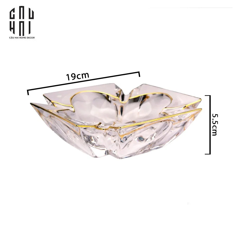 Maison Couture - Gạt Tàn Pha Lê Cristalleries Clover Lumière Bernard Ashtray D19-Gạt Tàn-CẬU HAI HOME DECOR