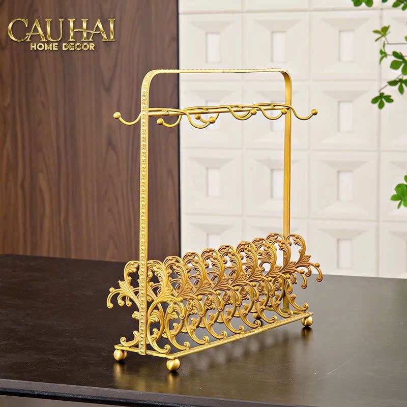 Maison Couture - Giá Treo Tách Đồng Mạ Vàng Présentoir de Tasses Papillon en Laiton Doré - CẬU HAI HOME DECOR