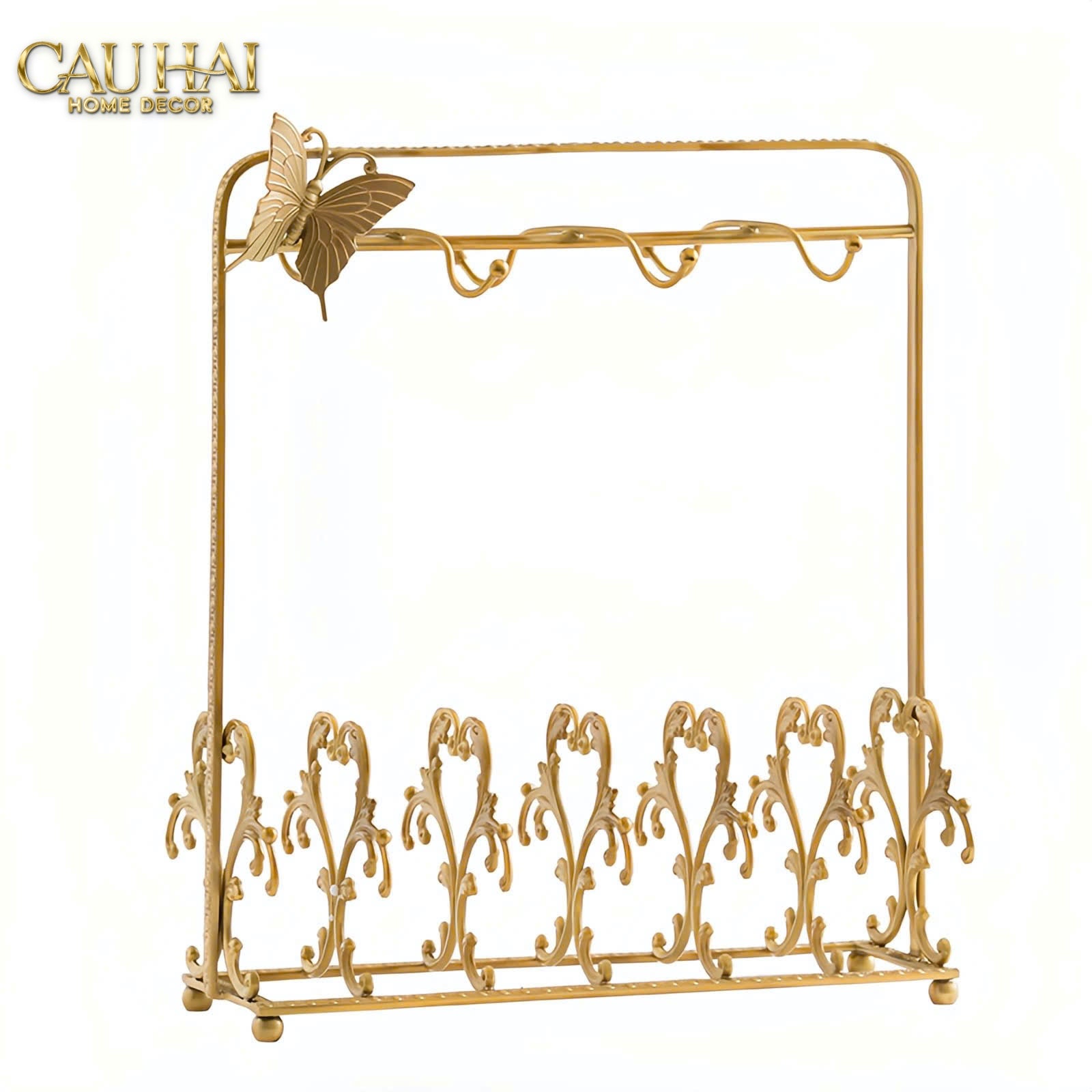 Maison Couture - Giá Treo Tách Đồng Mạ Vàng Présentoir de Tasses Papillon en Laiton Doré - CẬU HAI HOME DECOR