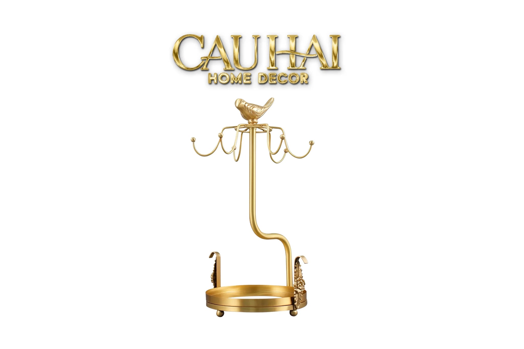 Maison Couture - Giá Treo Tách Trà Bằng Đồng Emperor Bird Cup Stand H36-CẬU HAI HOME DECOR