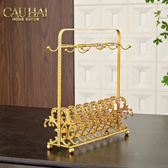 Maison Couture - Giá Treo Tách Trà Bằng Đồng Présentoir de Tasses Papillon en Laiton Doré 31x35-CẬU HAI HOME DECOR