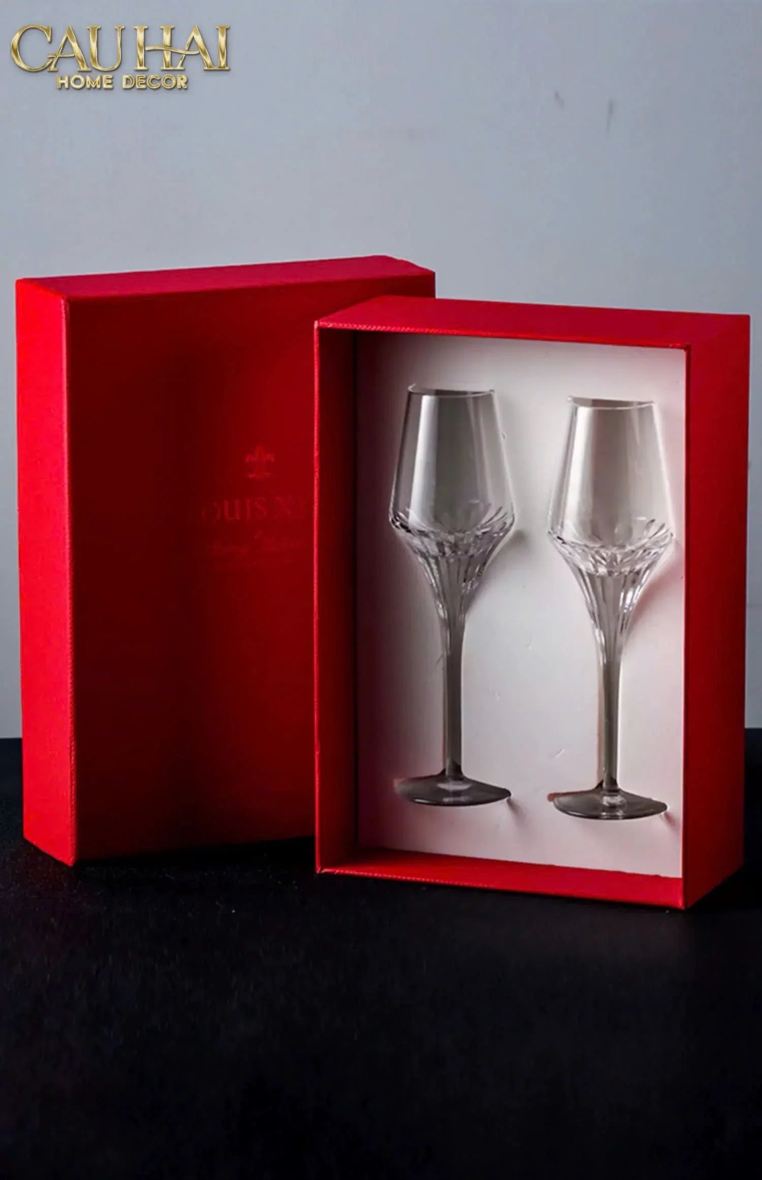 Maison Couture - Gift Set 2 Ly Pha Lê Champagne Cristalleries Louis XIII Gllasses-LY THỦY TINH-CẬU HAI HOME DECOR