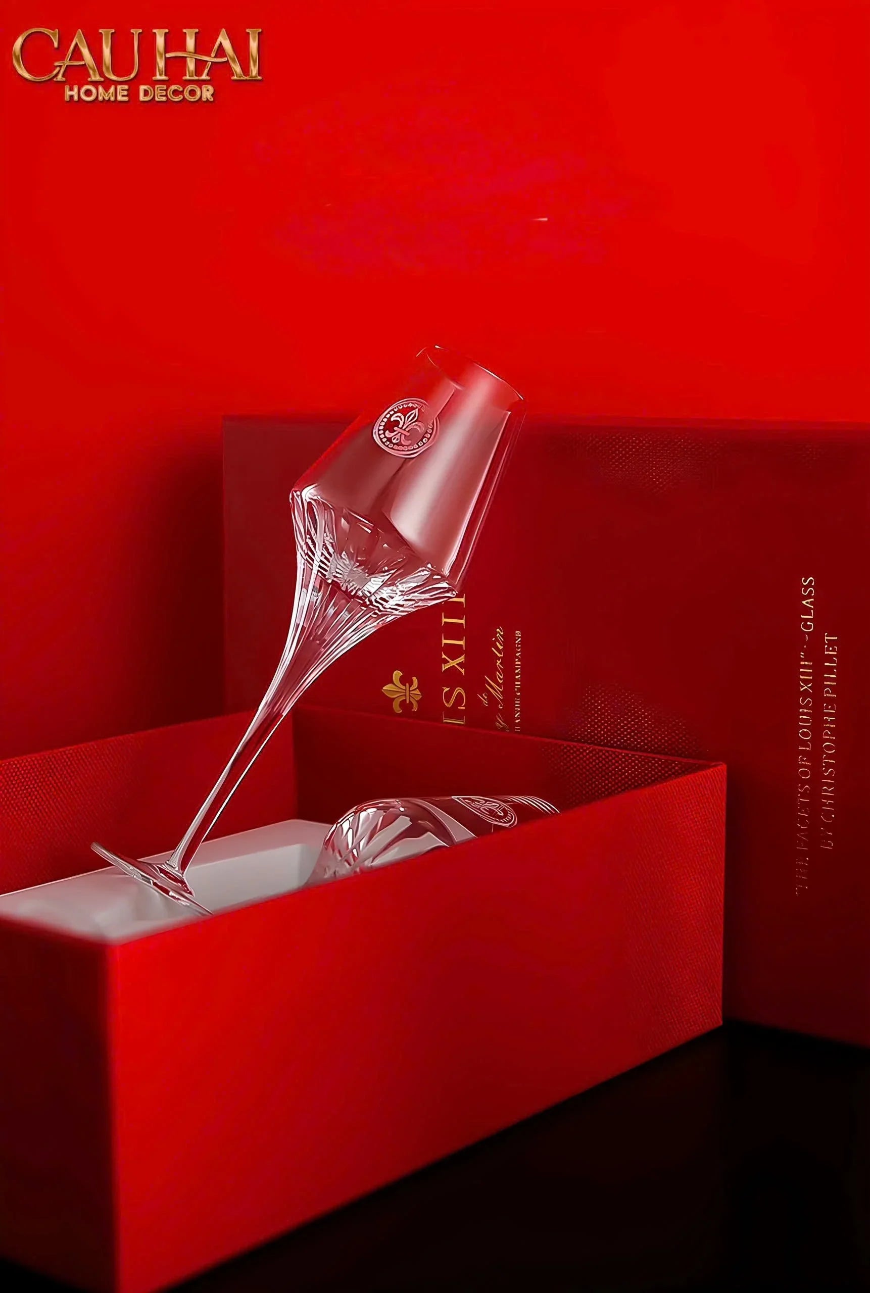 Maison Couture - Gift Set 2 Ly Pha Lê Champagne Cristalleries Louis XIII Gllasses-CẬU HAI HOME DECOR