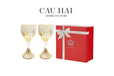 Maison Couture - Gift Set 2 Ly Pha Lê Vino Russo BCR Victoria Cristalleries Glasses - CẬU HAI HOME DECOR
