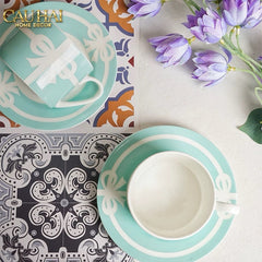 Maison Couture - Gift Set 2 Tách Trà Élégance Turquoise Ribbon 4Pcs-SET BÌNH TRÀ-CẬU HAI HOME DECOR
