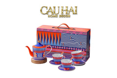 Maison Couture – Gift Set Bình Trà 6 Tách - Prismatique Royale Arlequin 13pcs.-SET BÌNH TRÀ-CẬU HAI HOME DECOR