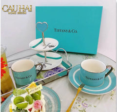 Maison Couture - Gift Set Bình Trà Chiều British Heritage Turquoise Élegance Afternoon Tea Set 5pcs-SET BÌNH TRÀ-CẬU HAI HOME DECOR