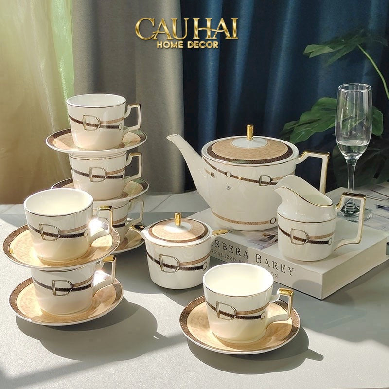 Maison Couture - Gift Set Bình Trà Signature Équestre Harnais Héritage Tea Set 15Pcs - CẬU HAI HOME DECOR