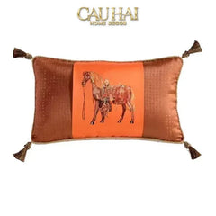 maison-couture-goi-nhung-chenille-cao-cap-signature-orange-cheval-equestre-30x50-corner-tassel-vo-goi-cau-hai-home-decor-4 - CẬU HAI HOME DECOR