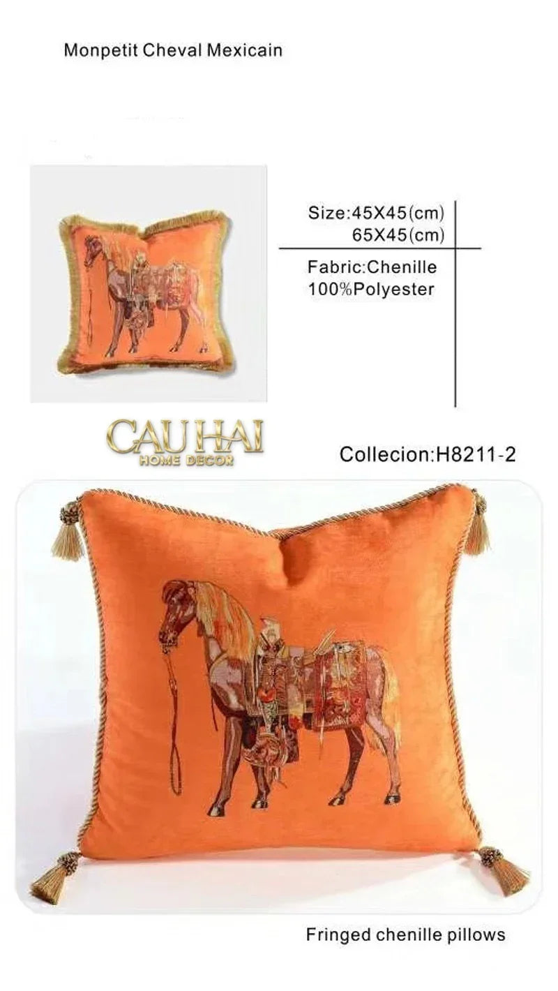 maison-couture-goi-nhung-chenille-cao-cap-signature-orange-cheval-equestre-30x50-corner-tassel-vo-goi-cau-hai-home-decor-6 - CẬU HAI HOME DECOR