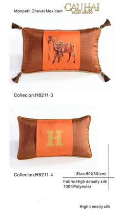 maison-couture-goi-nhung-chenille-cao-cap-signature-orange-cheval-equestre-30x50-corner-tassel-vo-goi-cau-hai-home-decor-7 - CẬU HAI HOME DECOR