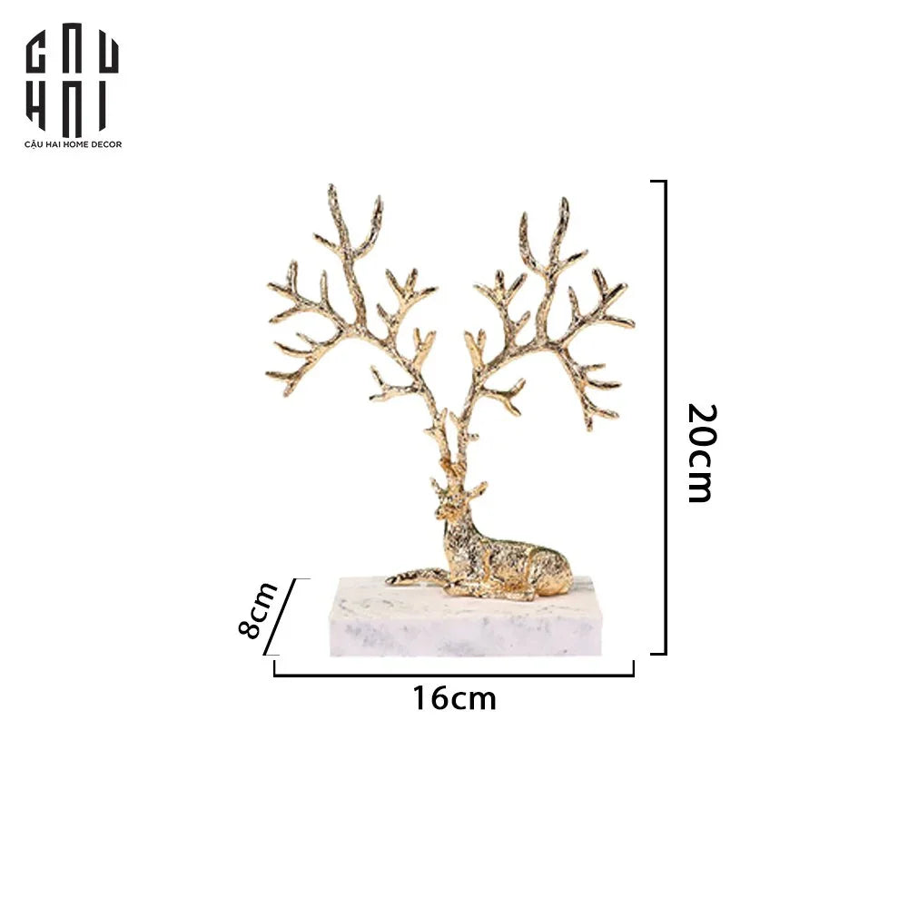 Maison Couture - Haute Folie Đĩa Trang Sức Hươu Đồng Brasson Jewelry Ornament - Healing Elk-TRANG TRÍ GIÁNG SINH-CẬU HAI HOME DECOR