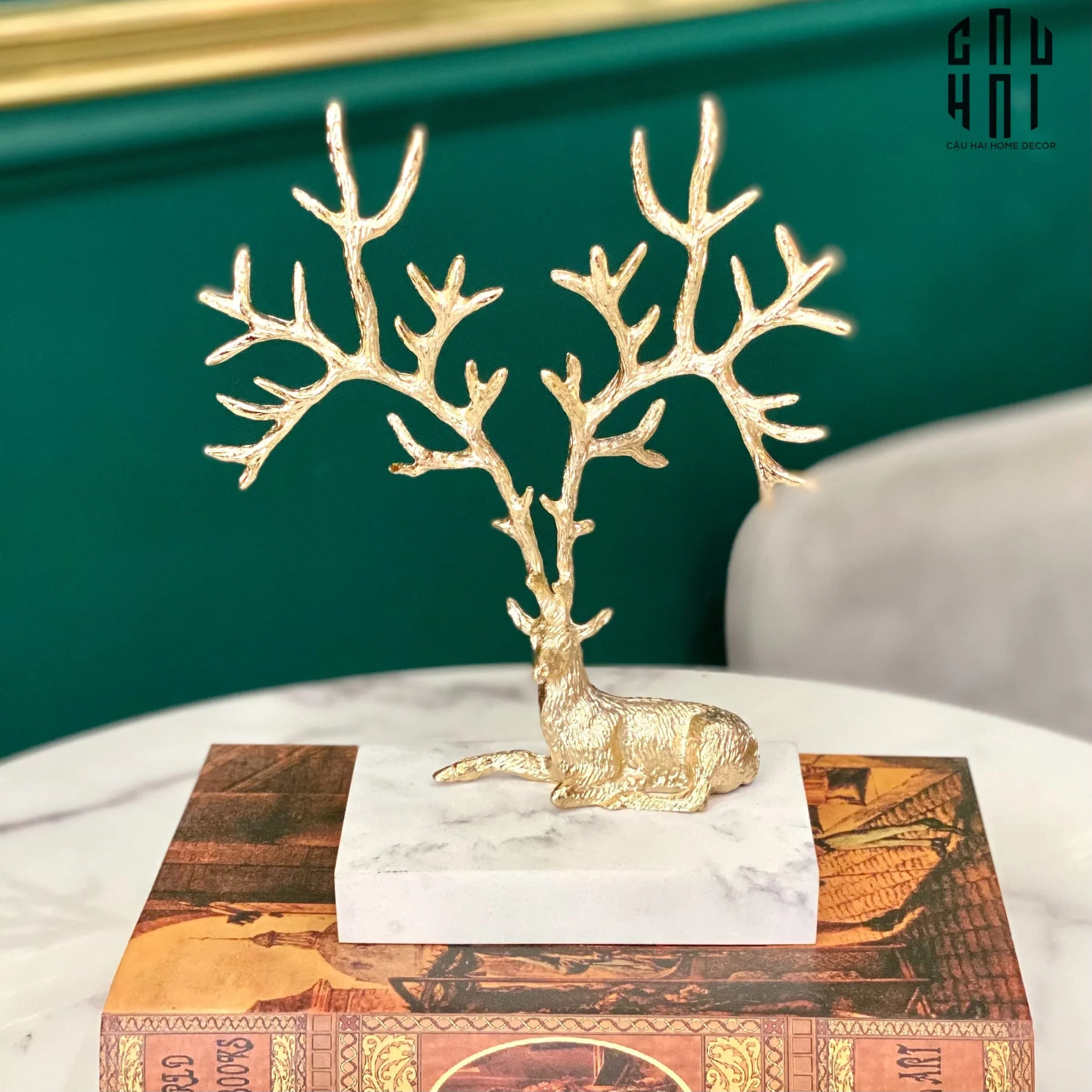 Maison Couture - Haute Folie Đĩa Trang Sức Hươu Đồng Brasson Jewelry Ornament - Healing Elk-TRANG TRÍ GIÁNG SINH-CẬU HAI HOME DECOR