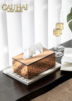 Maison Couture - Hộp Khăn Giấy Boîte à Mouchoirs Décorative Cognac 13.5 × 21-HỘP KHĂN GIẤY-CẬU HAI HOME DECOR