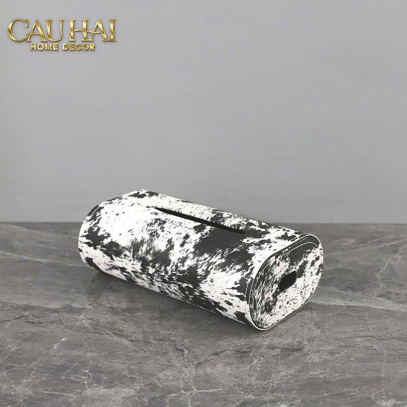 Maison Couture - Hộp Khăn Giấy Da Atélier Lux Leather Snowy Arctic Patina-HỘP KHĂN GIẤY-CẬU HAI HOME DECOR