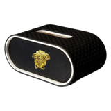 Maison Couture - Hộp Khăn Giấy Da Atélier Noir Leather Orbit Savoire Medusa Édition 13x22 - Noire-HỘP KHĂN GIẤY-CẬU HAI HOME DECOR