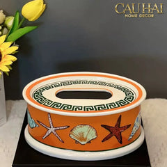 Maison Couture - Hộp Khăn Giấy Gốm Sứ Ginori Aquarium Oval Porcelain Vanity-HỘP KHĂN GIẤY-CẬU HAI HOME DECOR