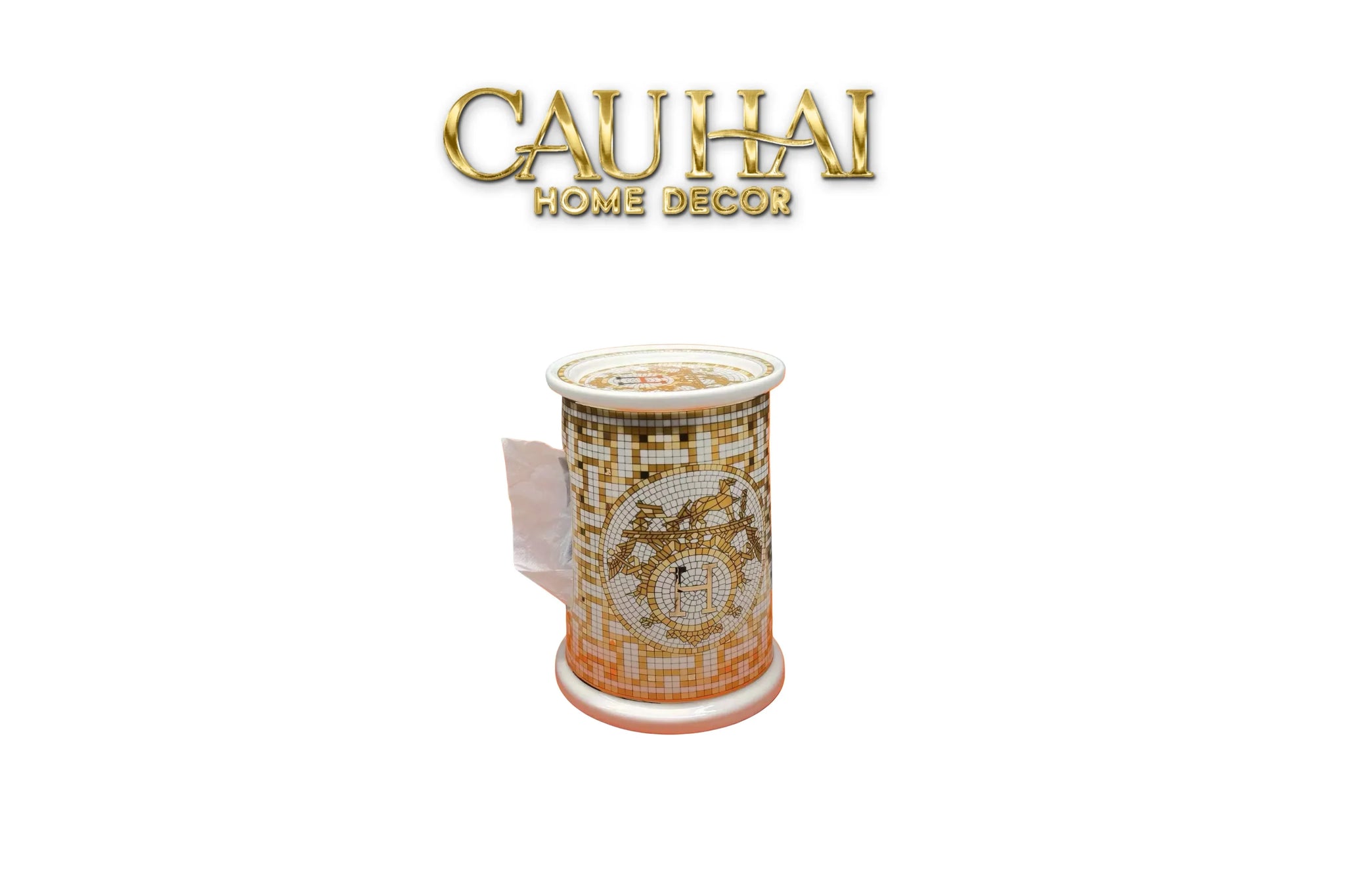 maison-couture-hop-khan-giay-gom-su-mosaic-equestre-porcelain-cylinder-hop-khan-giay-cau-hai-home-decor - CẬU HAI HOME DECOR