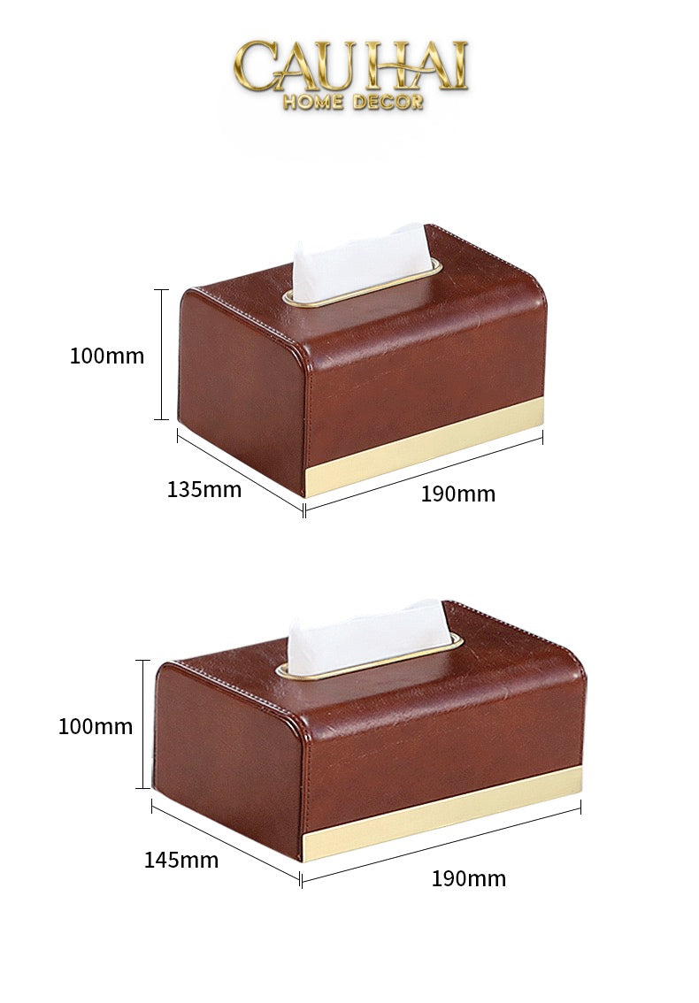 Maison Couture - Hộp Khăn Giấy Royale Navy Satin Tissue Holders - CẬU HAI HOME DECOR