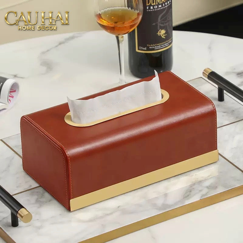 Maison Couture - Hộp Khăn Giấy Royale Navy Satin Tissue Holders - CẬU HAI HOME DECOR