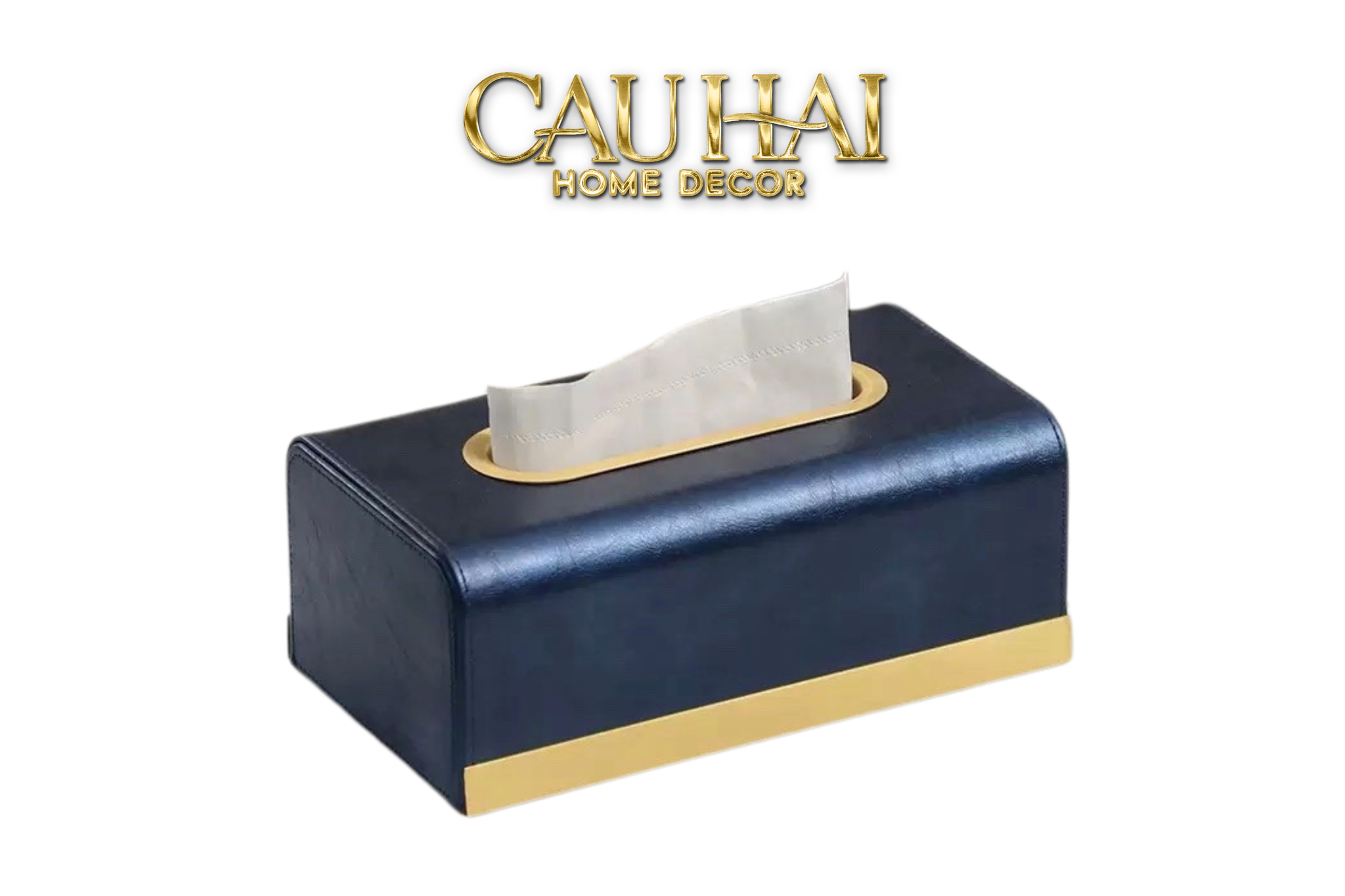 Maison Couture - Hộp Khăn Giấy Royale Navy Satin Tissue Holders - CẬU HAI HOME DECOR