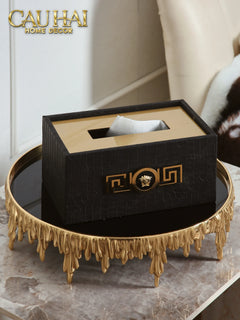 Maison Couture - Hộp Khăn Giấy V Class Phantom Cuir De Croco - Spéciale Medusa-HỘP KHĂN GIẤY-CẬU HAI HOME DECOR