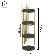Maison Couture - Kệ 4 Tầng Collin Black Marble Stone Ss25-KỆ TRANG TRÍ-CẬU HAI HOME DECOR
