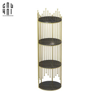 Maison Couture - Kệ 4 Tầng Collin Black Marble Stone Ss25-KỆ TRANG TRÍ-CẬU HAI HOME DECOR