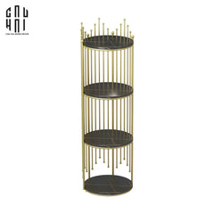 Maison Couture - Kệ 4 Tầng Collin Black Marble Stone Ss25-KỆ TRANG TRÍ-CẬU HAI HOME DECOR