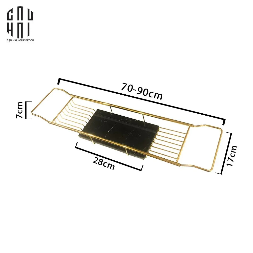 Maison Couture - Kệ Bồn Tắm Marshall Black Marble-KỆ TRANG TRÍ-CẬU HAI HOME DECOR