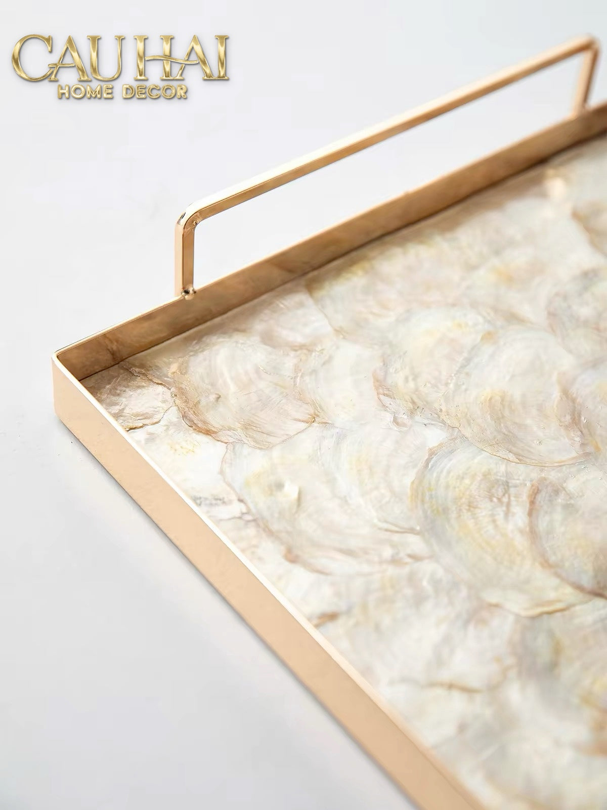 Maison Couture - Khay Chữ Nhật Xà Cừ - Plateau Perle Céleste Celestial Pearl Serving Tray 30*40-KHAY TRANG TRÍ-CẬU HAI HOME DECOR