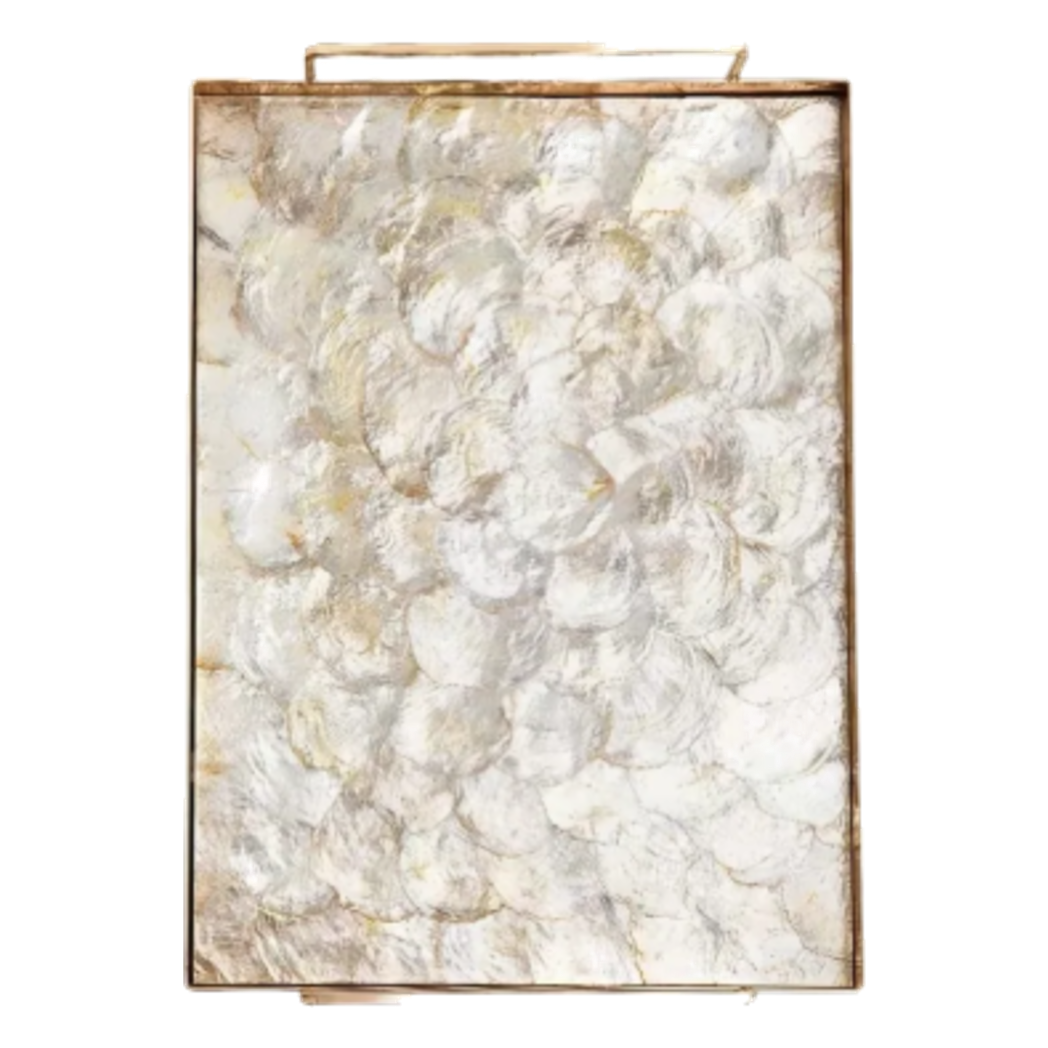 Maison Couture - Khay Chữ Nhật Xà Cừ -  Plateau Perle Céleste Celestial Pearl Serving Tray 30*40