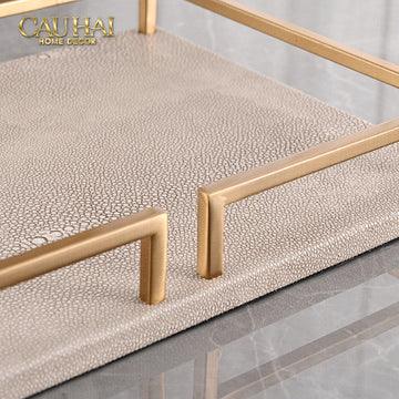 Maison Couture - Khay Da Chữ Nhật Palais D’Ivoire Leather Tray 30x40/25x35-CẬU HAI HOME DECOR