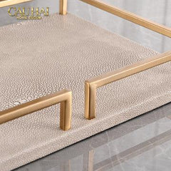 Maison Couture - Khay Da Chữ Nhật Palais D’Ivoire Leather Tray 30x40/25x35-CẬU HAI HOME DECOR