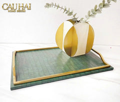 maison-couture-khay-da-emerald-cuir-croco-leather-tray-30-x-cau-hai-home-decor-6 - CẬU HAI HOME DECOR