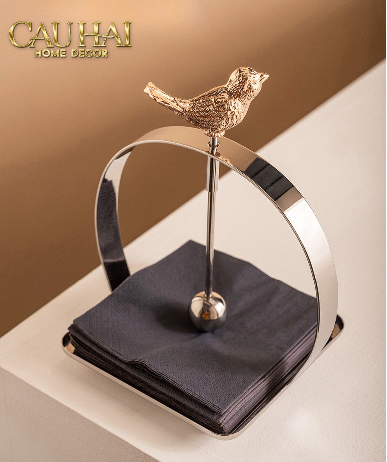 Maison Couture - Khay Giấy Vuông L’Oiseau Doré Cocktail Napkin Holder - CẬU HAI HOME DECOR