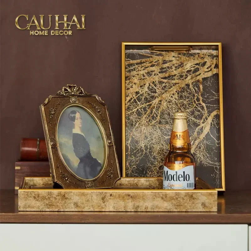 Maison Couture - Khay Gương Chữ Nhật Timeless Forest Deity Rectangular Tray 26.5x40.5-KHAY TRANG TRÍ-CẬU HAI HOME DECOR