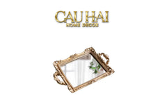 Maison Couture - Khay Gương Chữ Nhật V Class Barocco Frame Rectangular Trays Size 38-CẬU HAI HOME DECOR